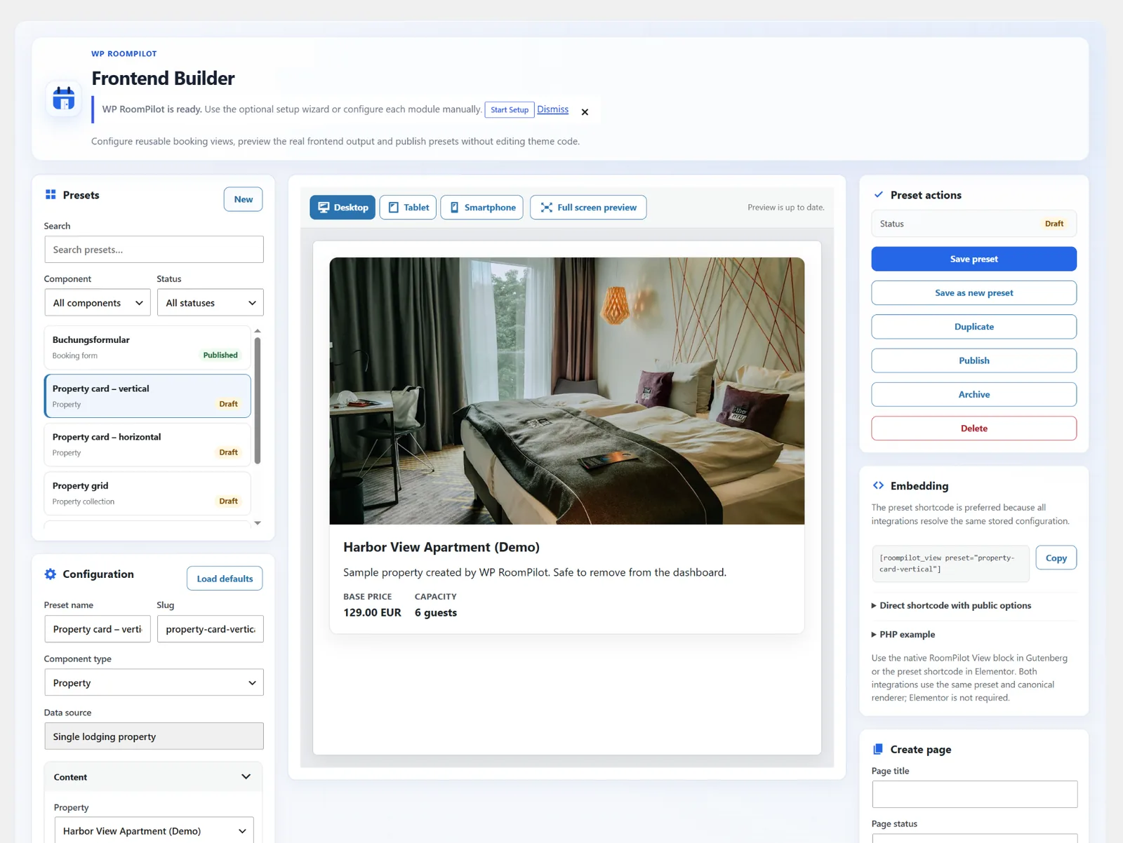 RoomPilot Frontend Builder